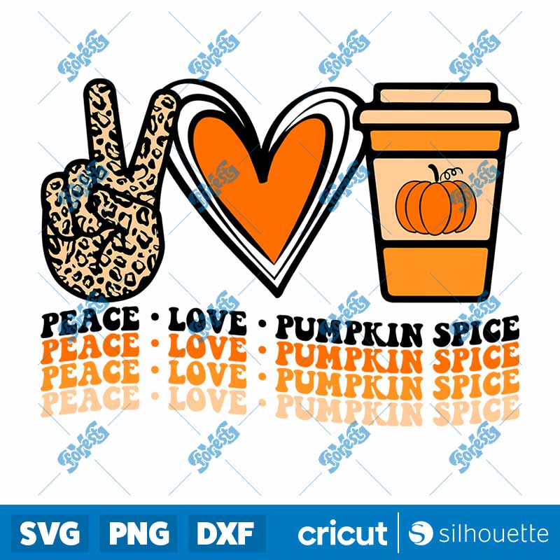 Peace Love Pumpkin Spice SVG