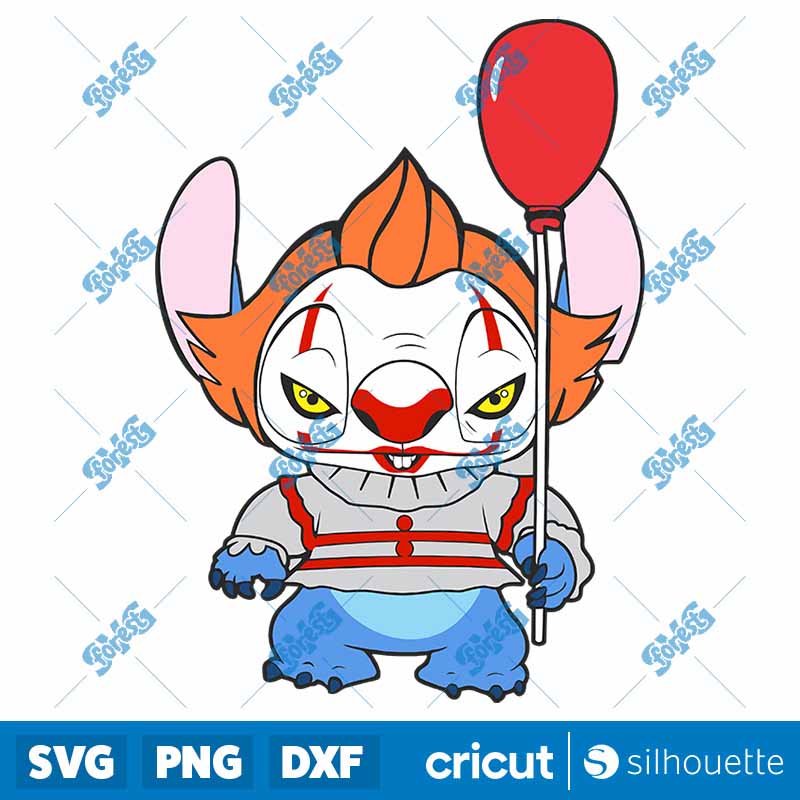 Pennywise IT x Stitch SVG