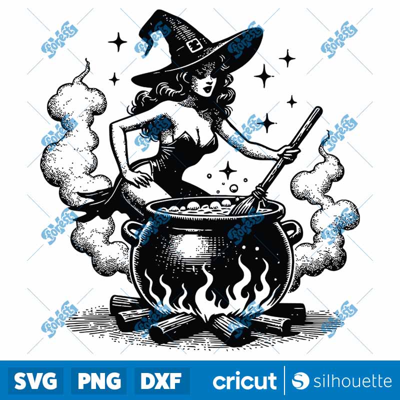 Pin Up Witch SVG