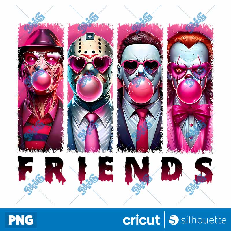 Pink Horror Friends PNG