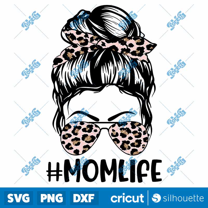 Pink Leopard Mom Life design