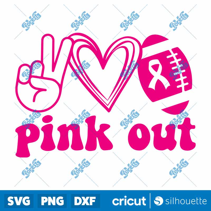 Pink Out Football SVG