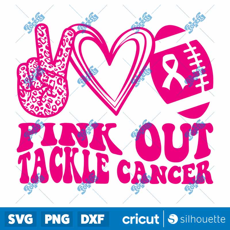 Pink Out Tackle Cancer SVG