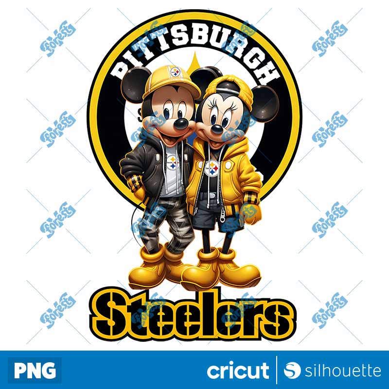 Pittsburgh Steelers Mickey
  Minnie NFL PNG