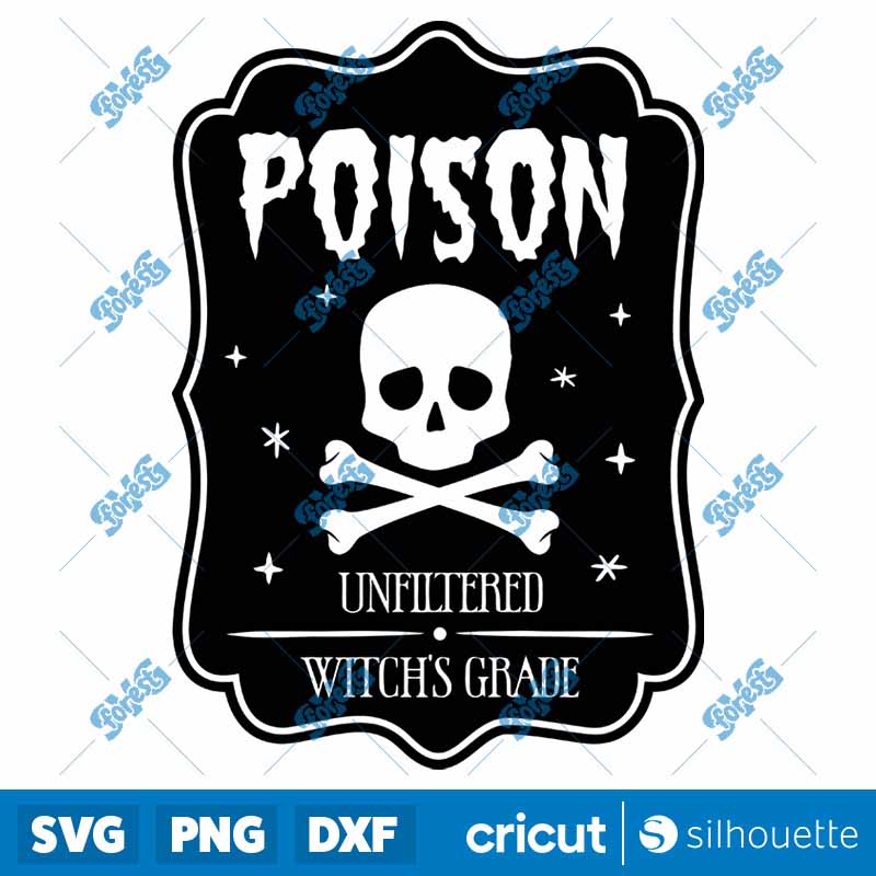 Poison Halloween Label SVG