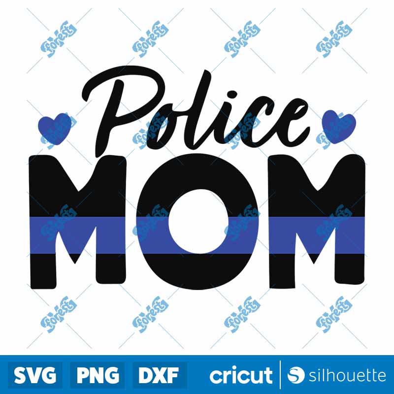 Police Mom SVG