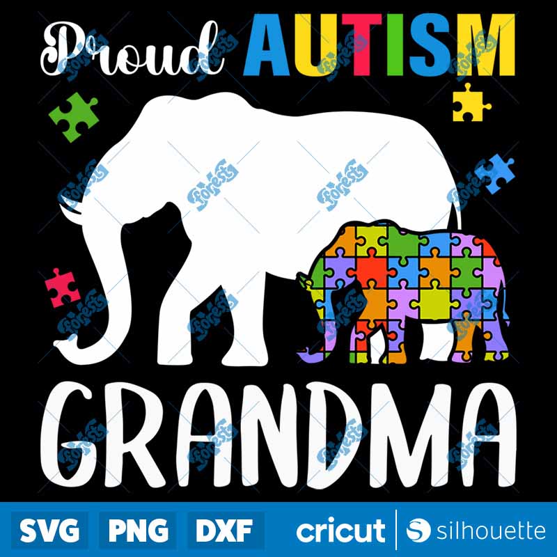 Proud AutI'm Grandma SVG