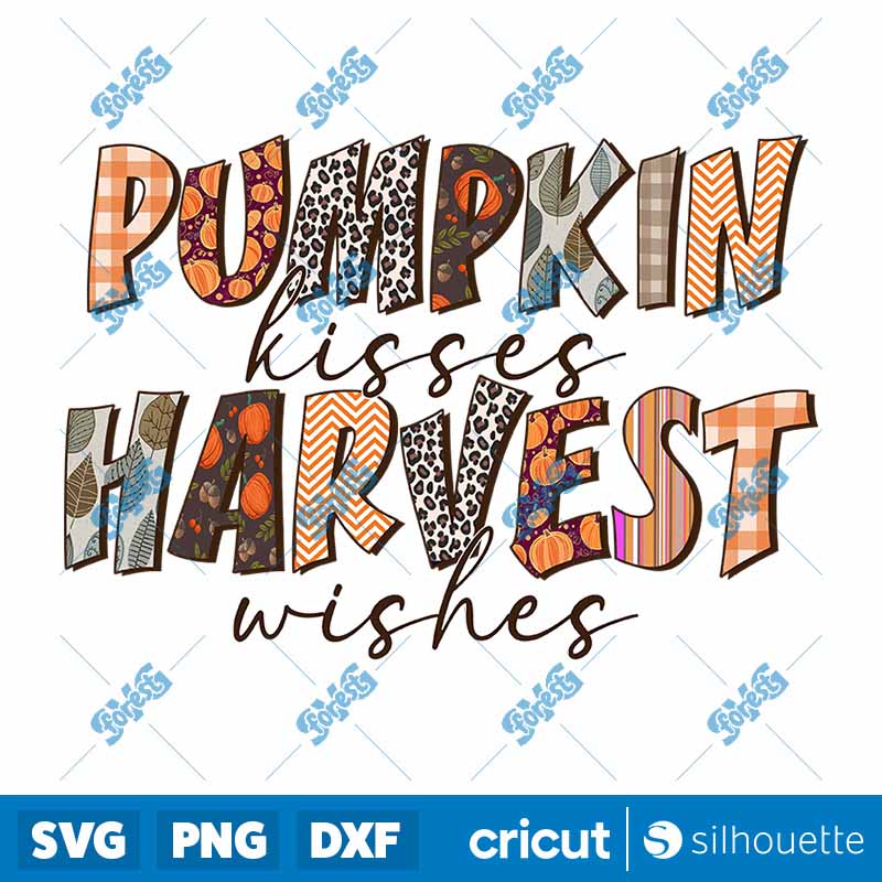 Pumpkin Kisses Harvest Wishes
PNG