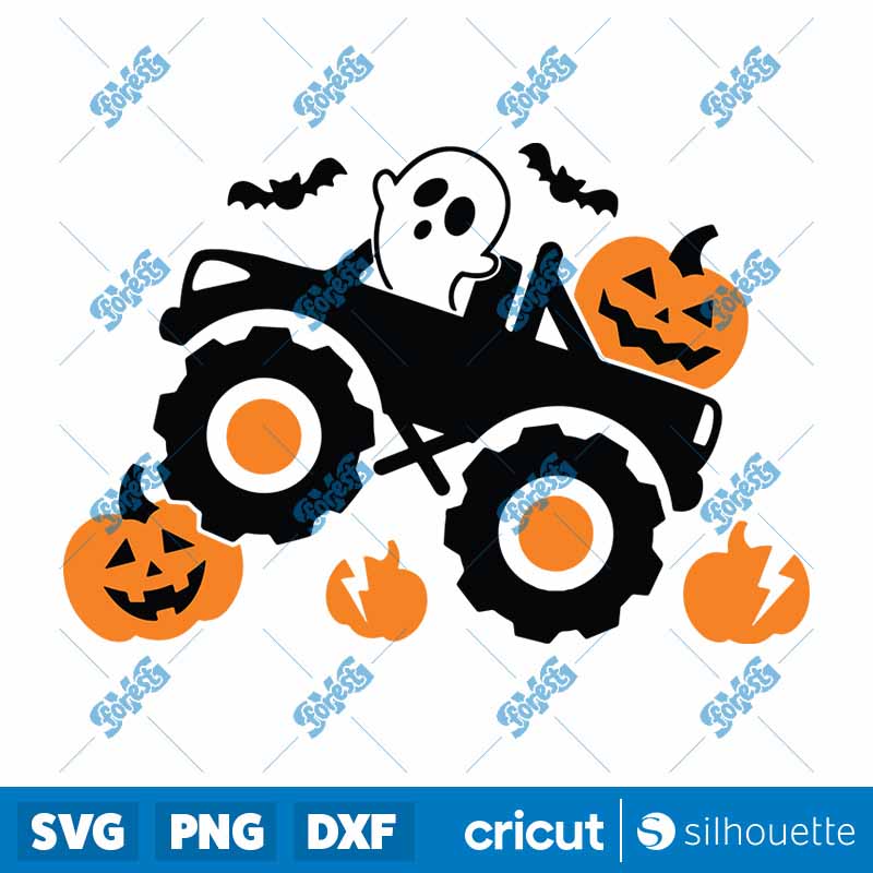 Pumpkin Monster Truck SVG