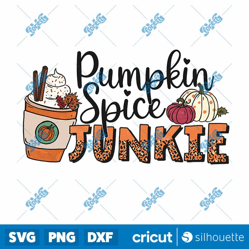 Pumpkin Spice Junkie Fall PNG