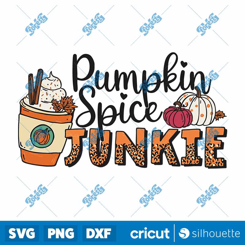 Pumpkin Spice Junkie Pumpkin
Latte Fall Coffee Warm Autumn SVG