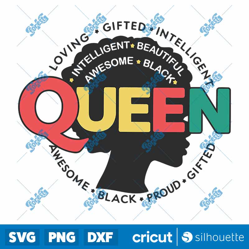 Queen Awesome Beautiful Happy
  Juneteenth SVG