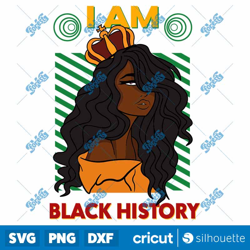 Queen I Am Black History SVG