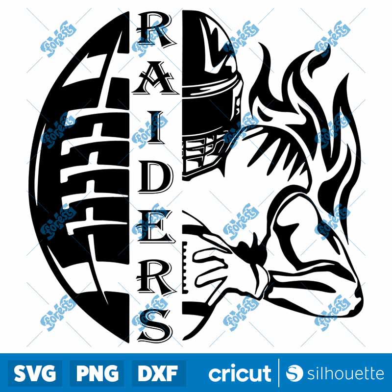 RAIDERS Half Football Half
  Player SVG