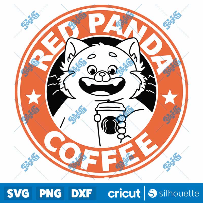 Red Panda Coffee SVG