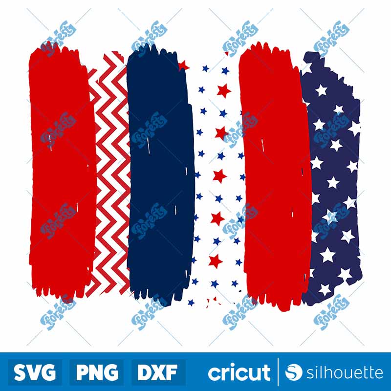 Red White Blue Brush Strokes
Patriotic Pattern PNG