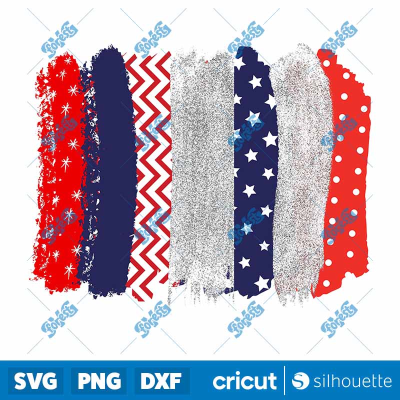 Red White Blue Brush Strokes
Patriotic Stars Chevron Dots Pattern PNG