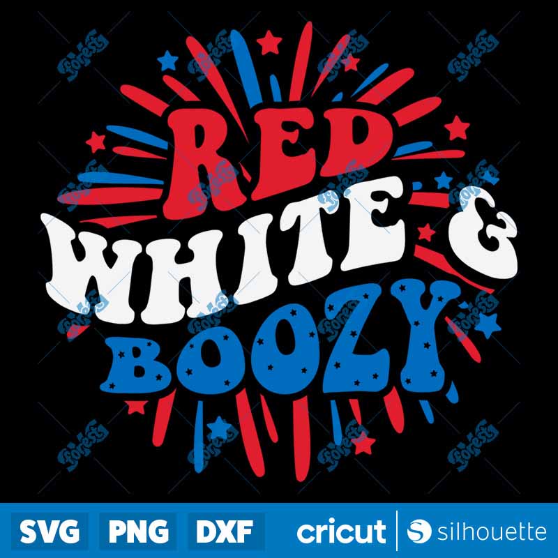 Red White Boozy SVG