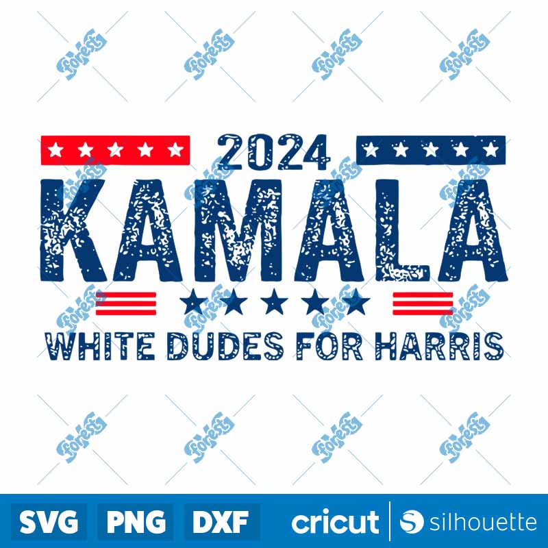 Retro 2024 Kamala White Dudes
  For Harris SVG