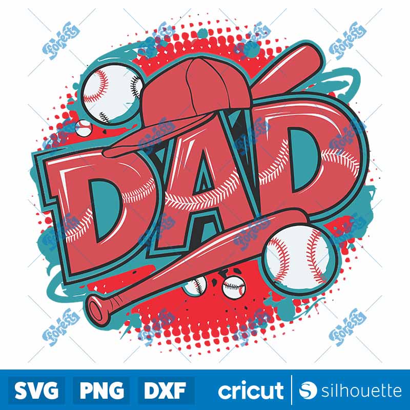 Retro Baseball Dad Funny Game
  Day SVG