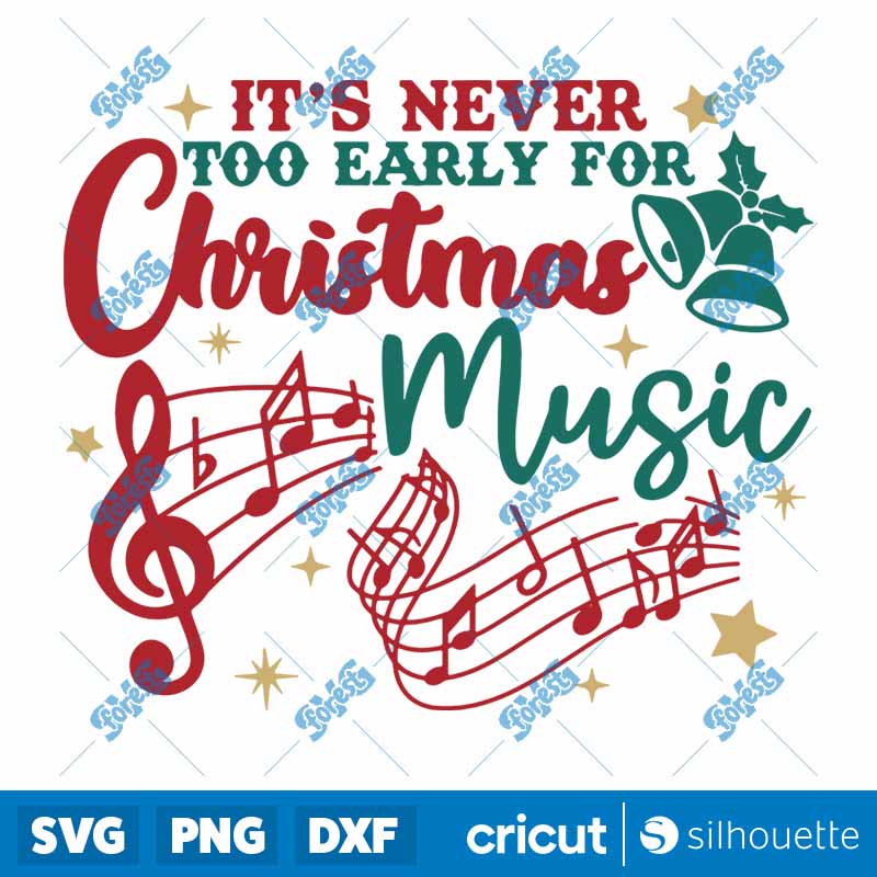 Retro Christmas Music SVG