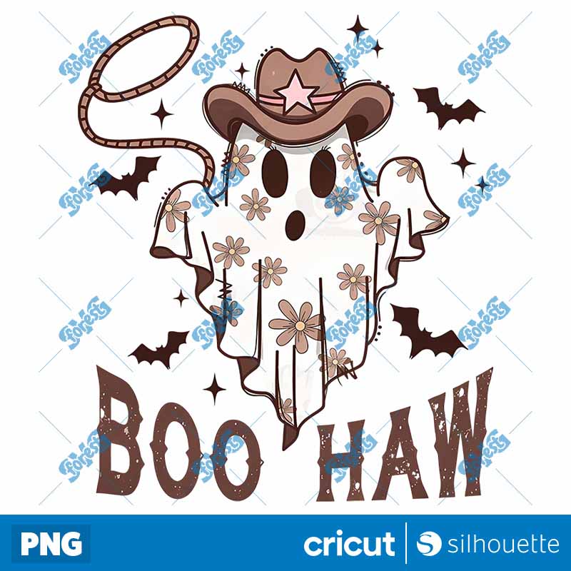 Retro Cowboy Ghost PNG