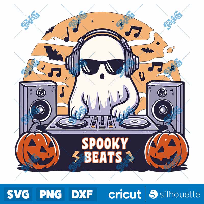 Retro Cute Ghost Halloween SVG