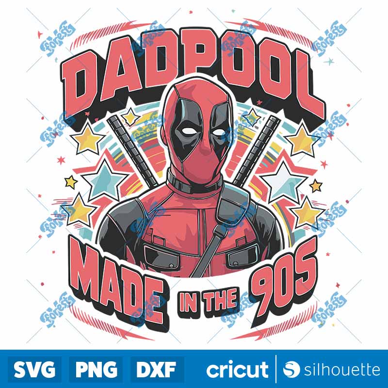 Retro Dadpool Superhero Dad
  SVG