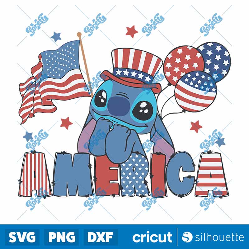 Retro Disney Stitch America
SVG