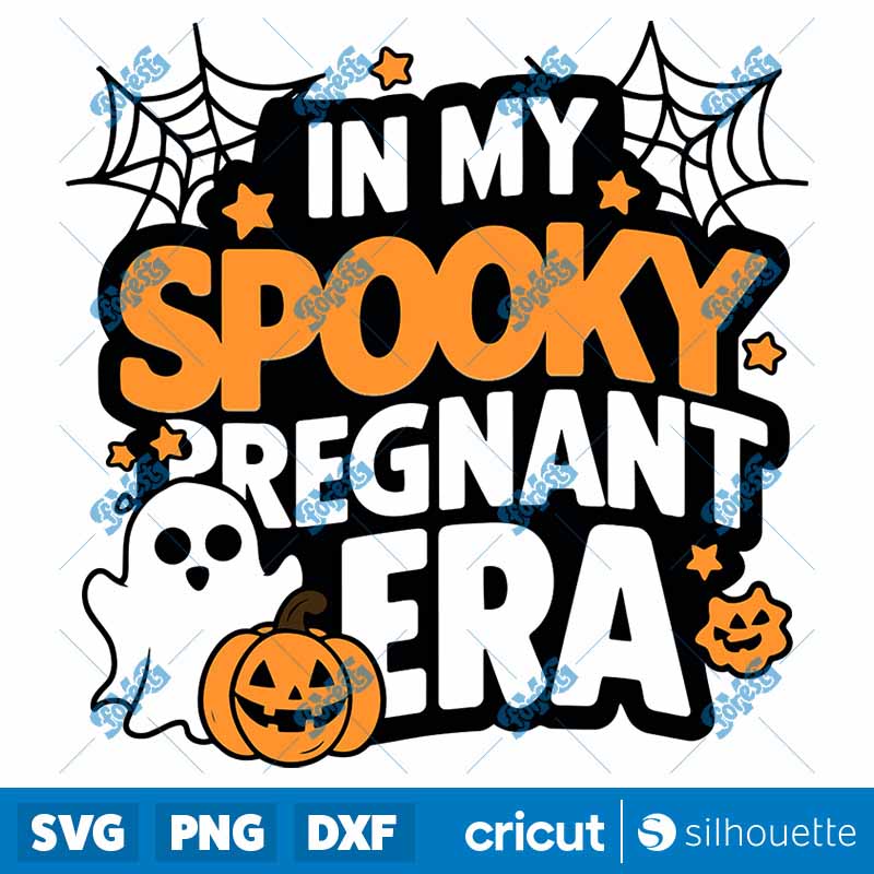 Retro Ghost In My Spooky
  Pregnant Era SVG