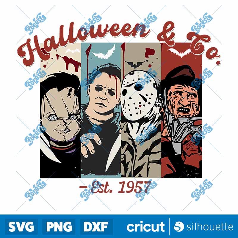 Retro Halloween And Co Scary
Movie Character Vibes SVG