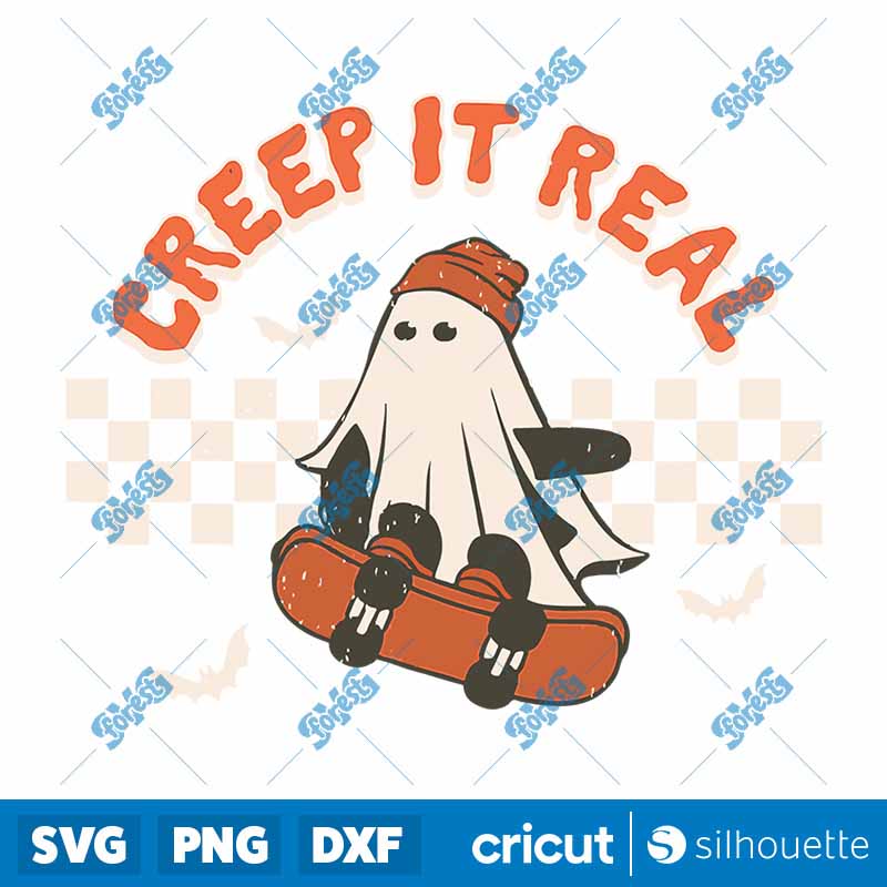 Retro Halloween Creep It Real
  Vintage Ghost Halloween SVG