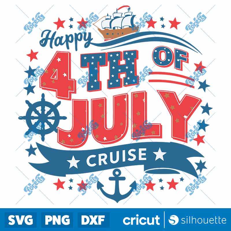 Retro Happy 4th Of July Cruise
  SVG