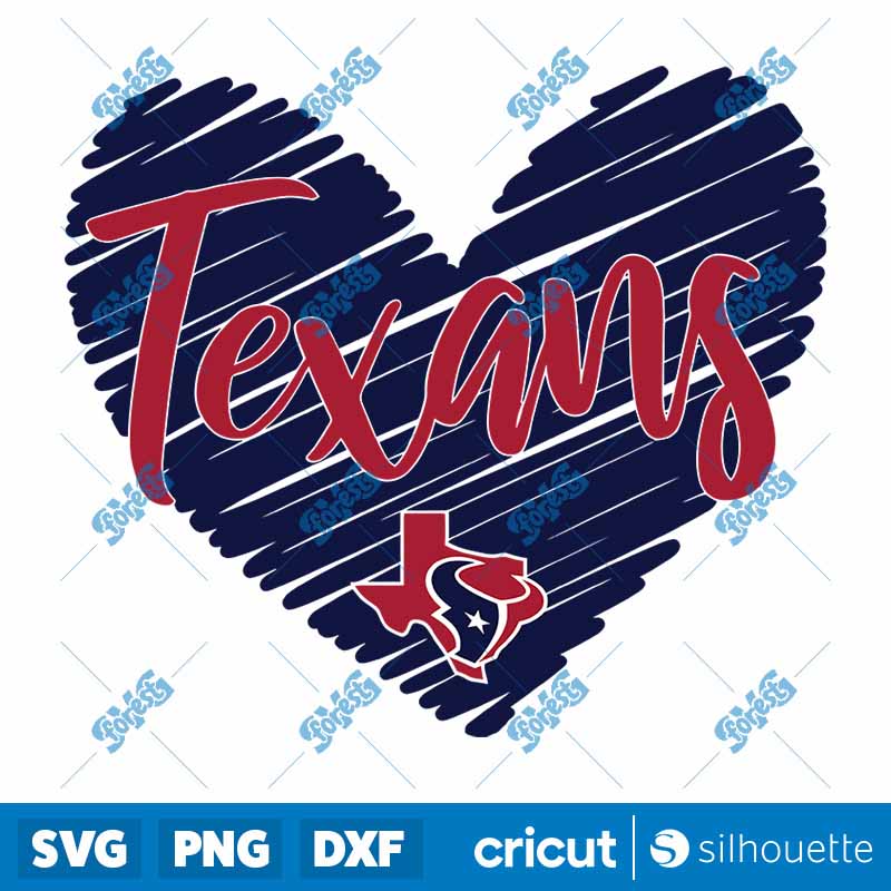 Retro Heart Love Texans
Football SVG