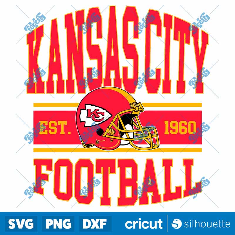 Retro Kansas City Football
  Helmet SVG