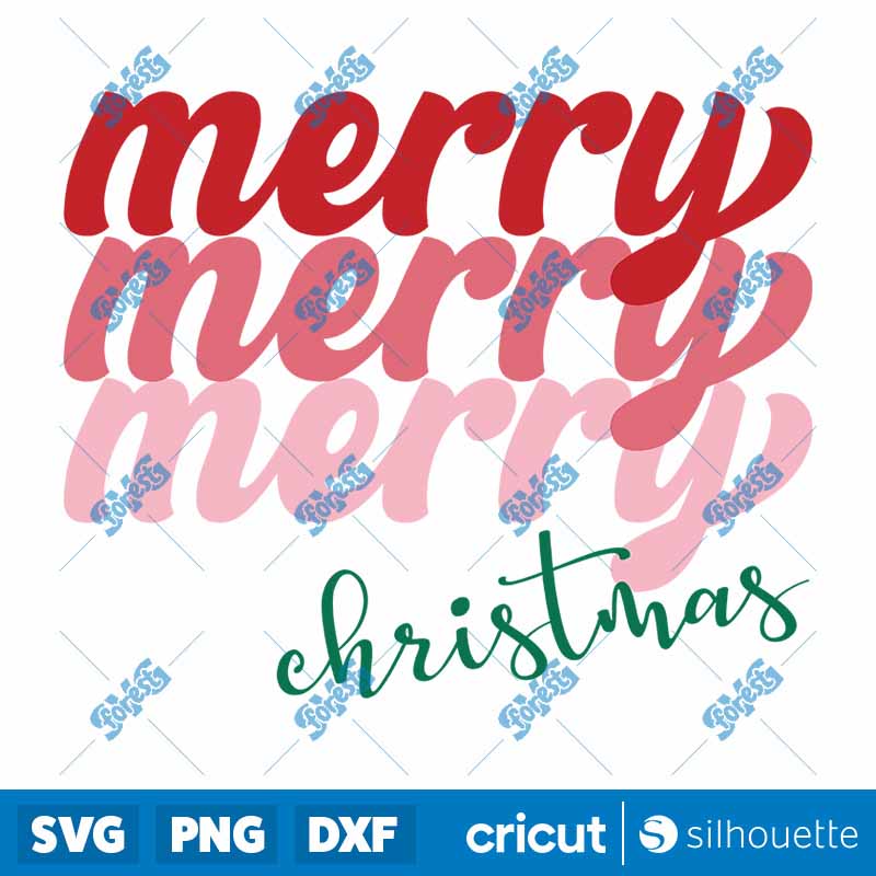 Retro Merry Merry Christmas
SVG