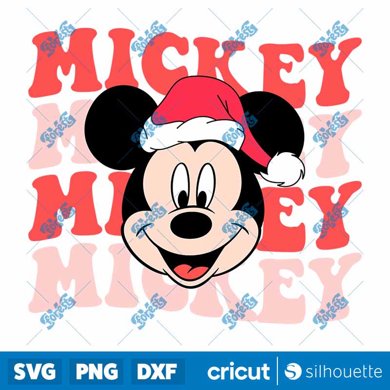 Retro Santa Mickey SVG