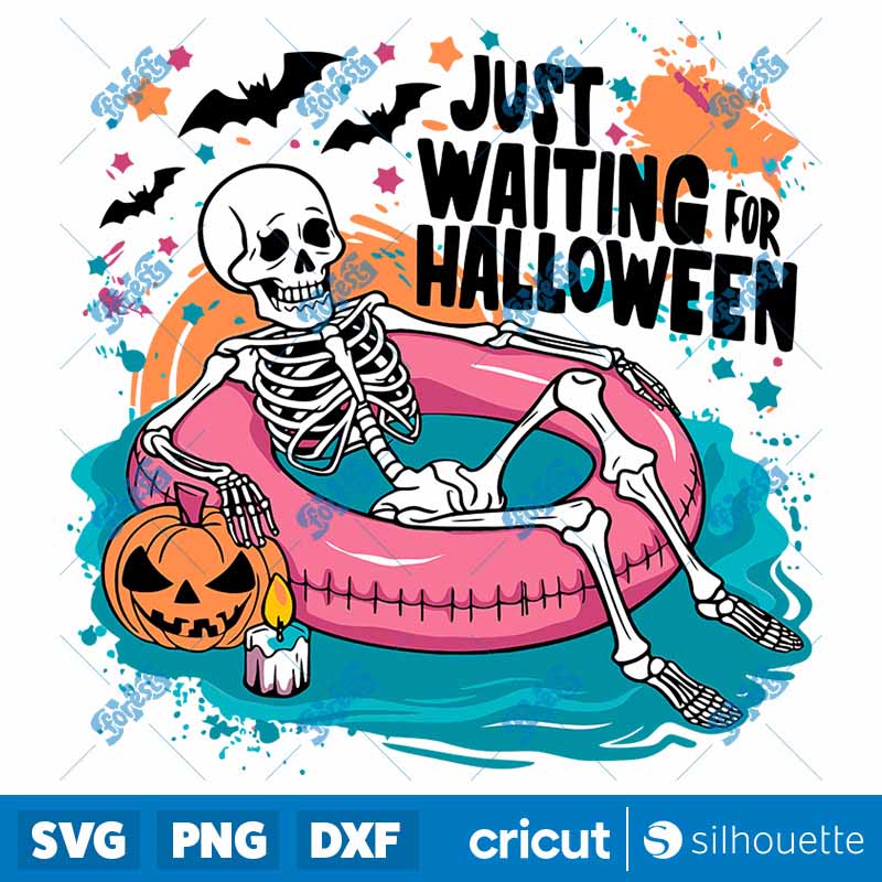 Retro Skeleton Just Waiting
For Halloween SVG