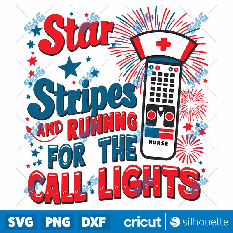 Retro Stars Stripes And
  Running For Call Lights SVG