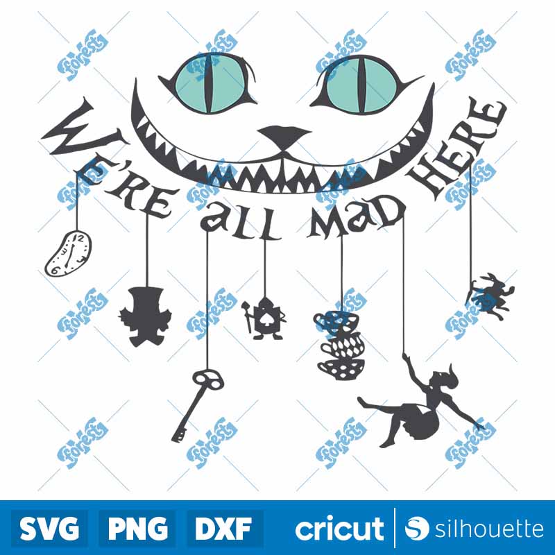 Retro Were All Mad Here Disney
Alice In Wonderland SVG