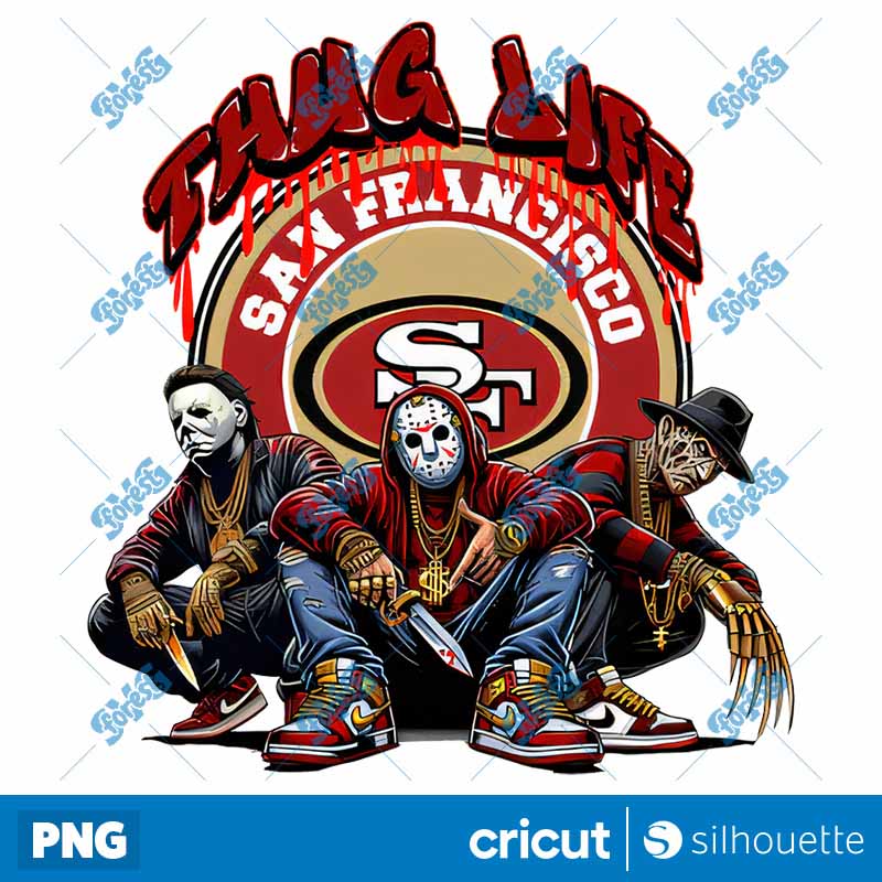 San Francisco 49ers Thug Life
  Horror NFL Football PNG