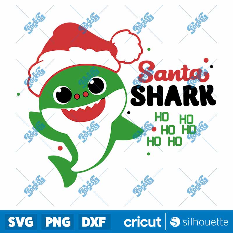 Santa Shark SVG