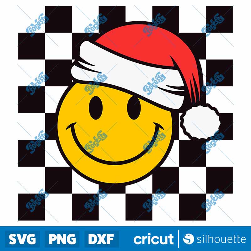 Santa Smiley Face SVG