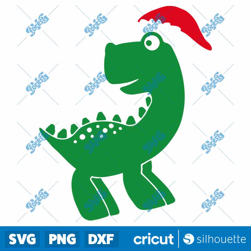 Saurus Santa Hat SVG