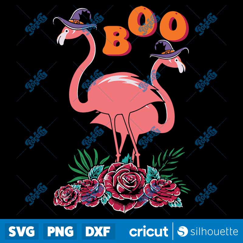 Scary Spooky Halloween
Flamingo Roses Boo SVG