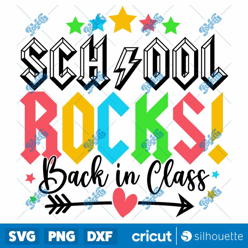 School Rocks Back In Class SVG