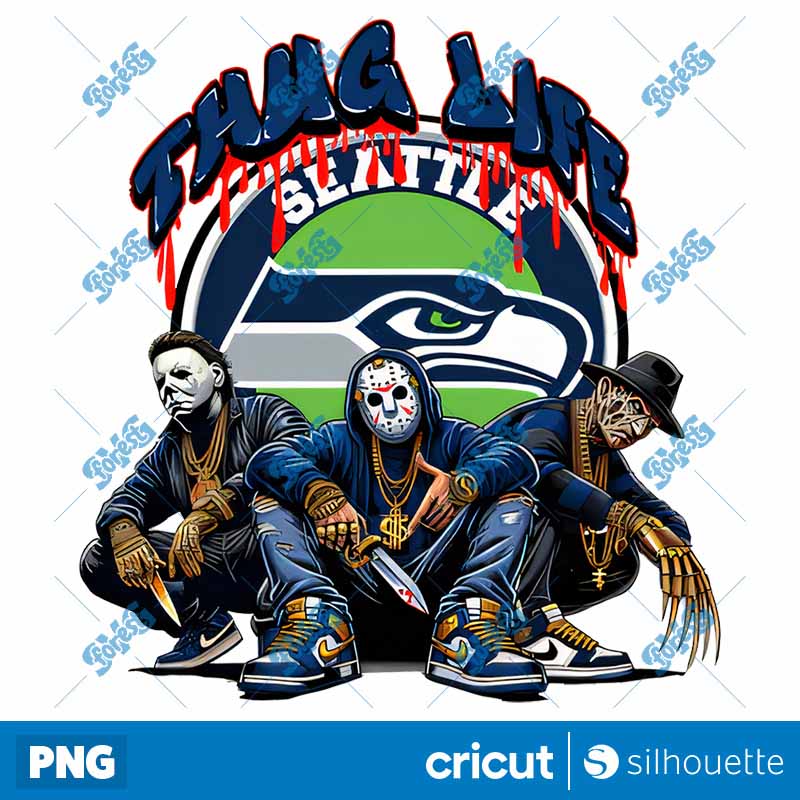 Seattle Seahawks Thug Life
  Horror NFL Football PNG