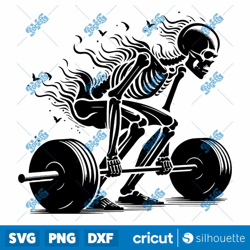 Skeleton Deadlift SVG