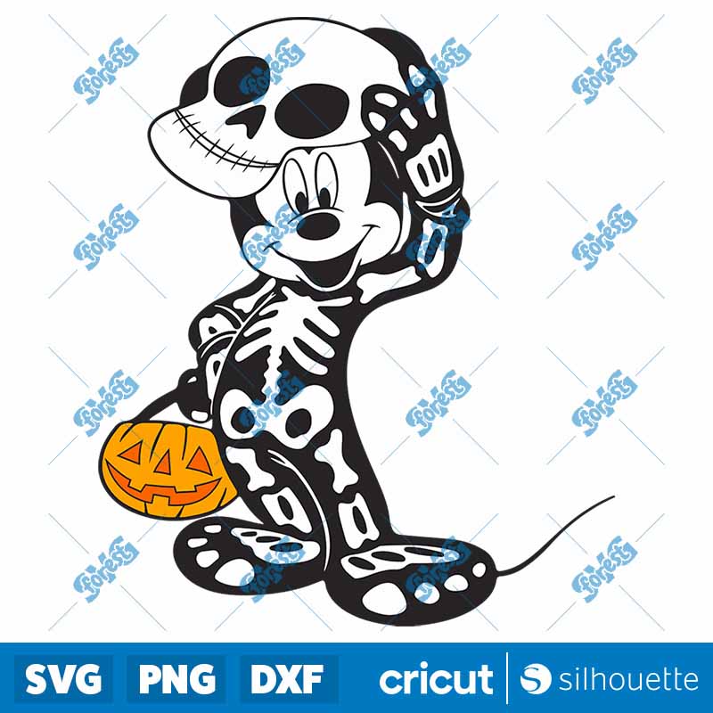 Skeleton Mickey Mouse SVG