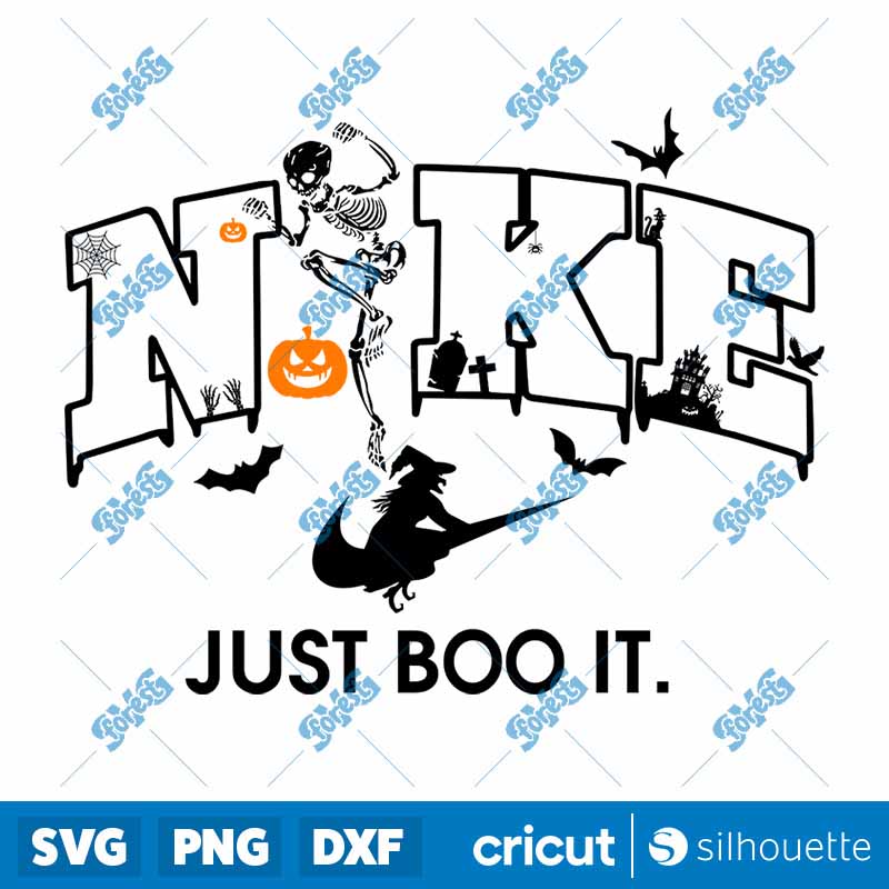 Skeleton Nike Just Boo it SVG